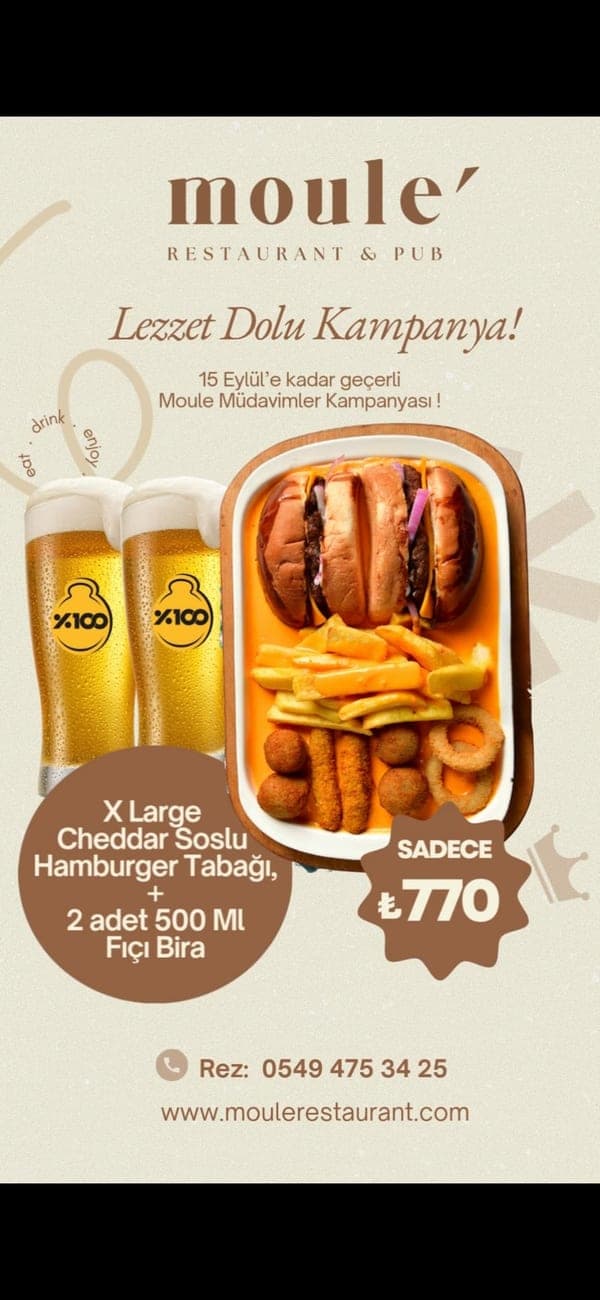 FIÇI BİRA & CHEDDAR SOSLU BURGER