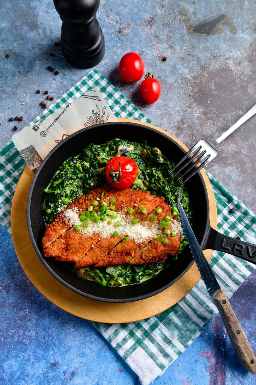 Ispanaklı Parmesanlı Tavuk
